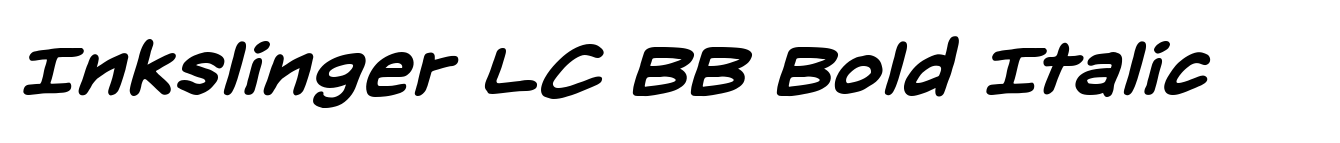 Inkslinger LC BB Bold Italic